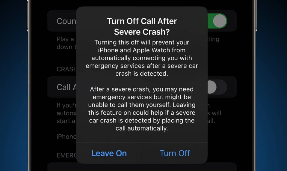 红山街道苹果14维修分享 iPhone 14 和 Apple Watch 上关闭崩溃检测 